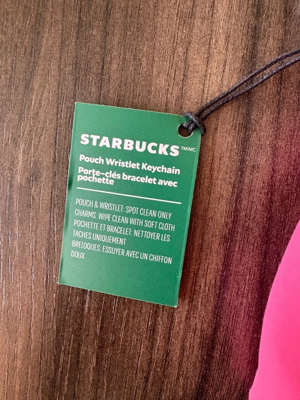 STARBUCKS PINK DRINK COLLECTION KEY CHAIN WITH POUCH